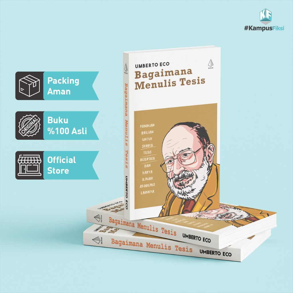 Jual KampusFiksi - Buku Bagaimana Menulis Tesis - Umberto Eco - IRCiSoD