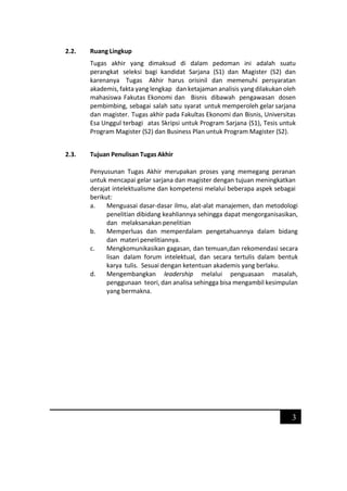 Pedoman Penulisan Tugas Akhir Skripsi Tesis FEB-Edisi 2025 pdf